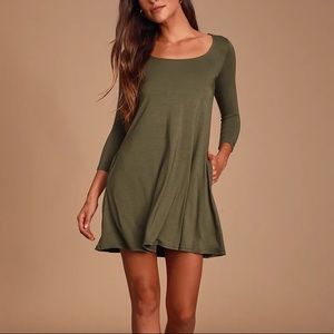 Lulus Olive Green Tshirt Dress